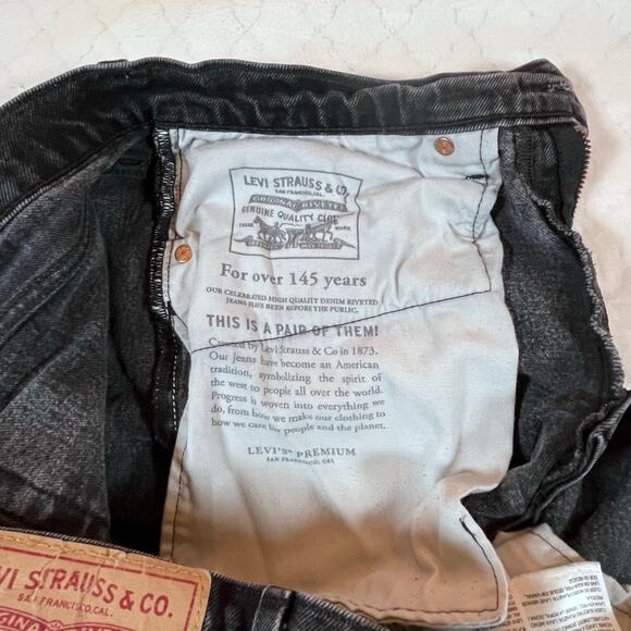 Levis Premium Hi-Ball Jeans Black Men’s Sz 34 - Picture 6 of 12